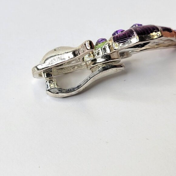 Purple Seahorse Lapel Clip Pin Handbag Pin Scarf Pin Decorative Clip - Picture 8 of 11